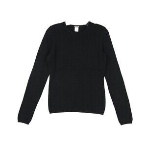Vintage J.Crew Womens Black Cashmere Sweater Long Sleeve Lightweight Minimalist